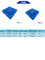 Blaue 1200*1400mm aufbereitete Kunststoffpaletten Roto formten Kunststoffpaletten