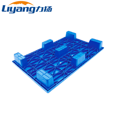 Blaue feste Plattform-HDPE-Kunststoffpaletten hergestellt von aufbereitetem Plastik