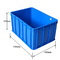 Blaue faltbare stapelbare Tragfähigkeit des Plastikkisten-Kasten-50KG